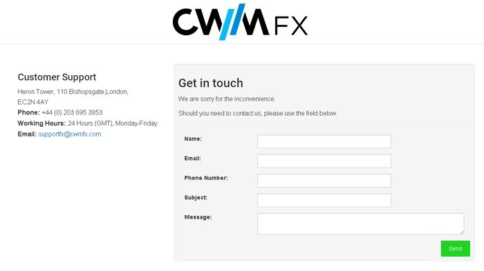 Offline είναι εδώ και μερικές μέρες η ιστοσελίδα της CWM FX.