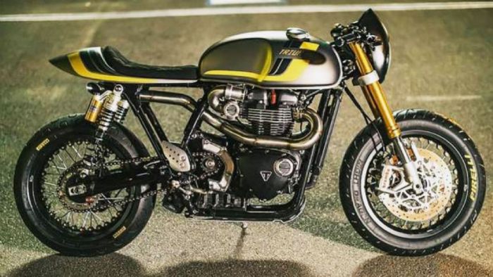 Το νέο Triumph Thruxton R cafe racer Το νέο Triumph Thruxton R cafe racer