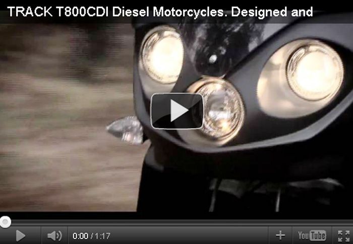 To επίσημο βίντεο της πετρελαιοκίνητης Track T-800CDI. 