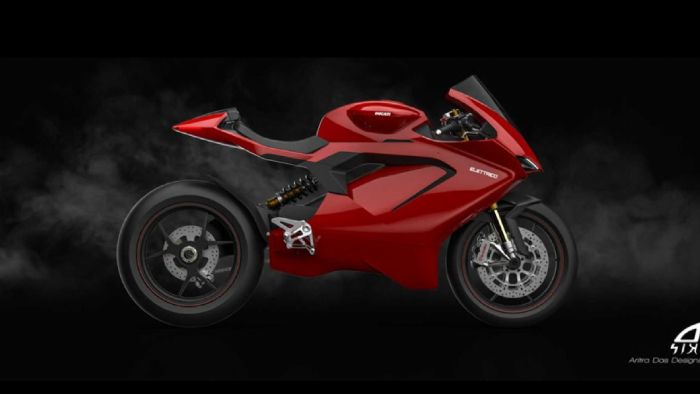 Η ηλεκτρική Ducati Panigale που προτείνει ο σχεδιαστής Aritra Das. 