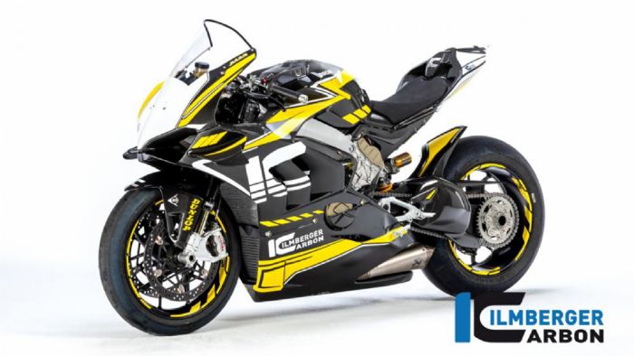Μερικές φωτογραφίες μιας Panigale V4 εξοπλισμένης με το κιτ της Ilmberger.
