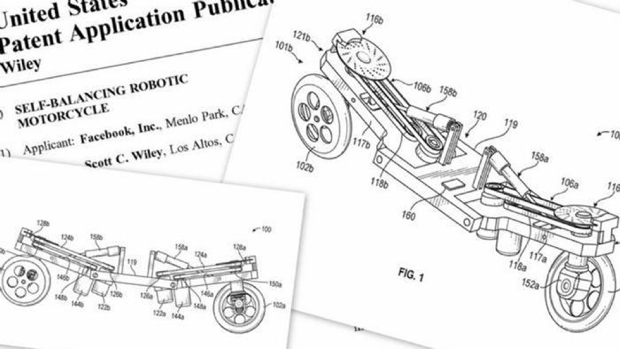 Κάποια από τα σχέδια που το Facebook κατοχύρωσε για την νέα του «μοτοσυκλέτα»...