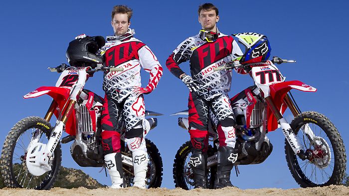 Οι Max Nangl (αριστερά) και Evgeny Bobryshev θα έίναι οι αναβάτες της εργοστασια Οι Max Nangl (αριστερά) και Evgeny Bobryshev θα έίναι οι αναβάτες της εργοστασιακής ομάδας της Honda, στο Π.Π. ΜΧ.