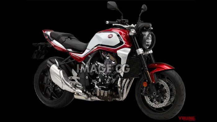 Οι δύο διαφορετικές απεικονίσεις, του Honda CB1300, από τα ιαπωνικά μέσα. 