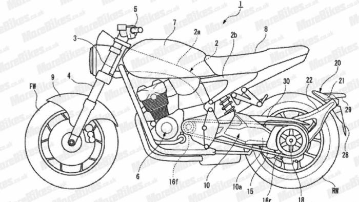 To σχέδιο της Honda Που πιθανόν συνδέεται με CB650 παραγωγής.