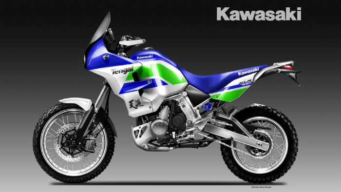 H δημιουργία του Oberdan Bezzi για το υποτιθέμενο Kawasaki Tengai KLR700 