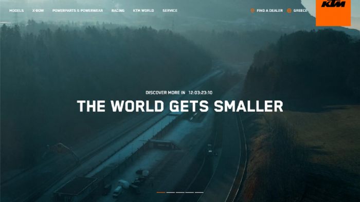 To εν λόγω teaser της KTM