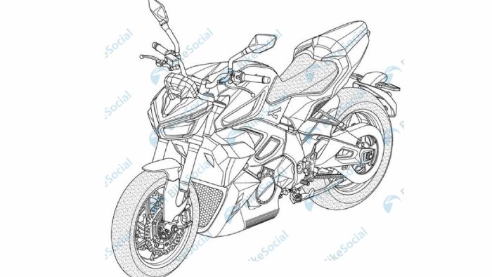 Δύο από τα σχέδια που παρουσιάζουν το KYMCO RevoNEX, στην κατά πάσα πιθανότητα μορφή παραγωγής του. 