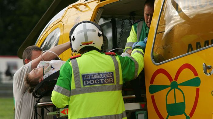 Με τέσσερις μεγάλες απουσίες συνεχίζεται το Π.Π. Superbike. Εδώ ο Camier μετά από μεγάλο ατύχημα που είχε το 2007, στο Cadwell Park.