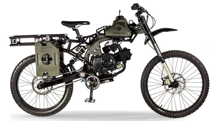 Το μηχανοκίνητο Survival Bike διαφημίζει την αλεξίσφαιρη λειτουργία του, αλλά και την οικονομία καυσίμου που μπορεί να ξεπεράσει τα 500 χιλιόμετρα.