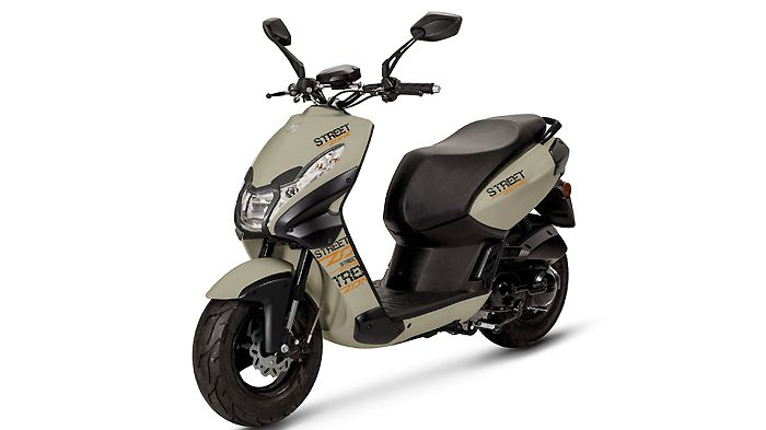 Με δίχρονο κινητήρα 50 και τετράχρονο 100 κ.εκ. θα πράγεται το μικρό Streetzone. Με δίχρονο κινητήρα 50 και τετράχρονο 100 κ.εκ. θα πράγεται το μικρό Streetzone.