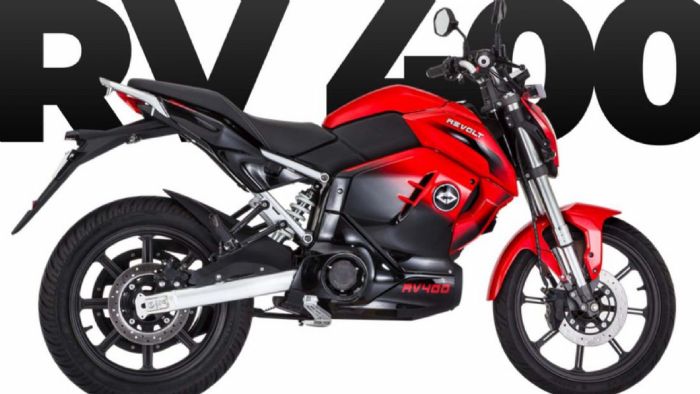 Το Revolt RV400. Φαίνεται και η αφαιρούμενη μπαταρία του. 