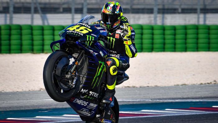 O Rossi κατά την διάρκεια των δοκιμών στο Misano, τις προηγούμενες ημέρες. 