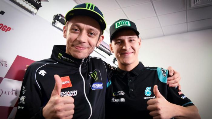 O Valentino Rossi μαζί με τον Fabio Quartararo