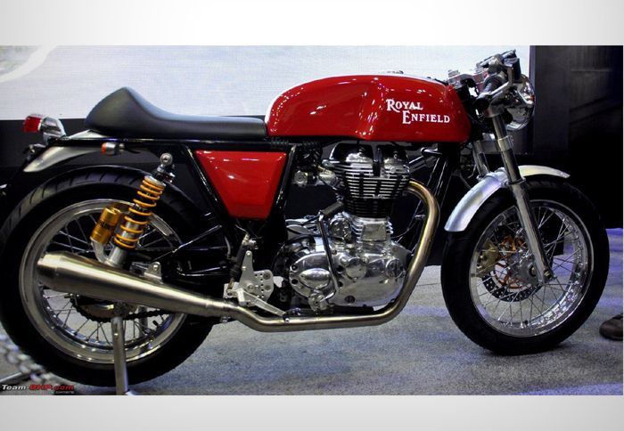 Η Royal Enfield αποφάσισε να βγάλει στη μαζική παραγωγή το Caf&eacute; Racer που παρουσίασε στην New Delhi Auto Expo του Ιανουαρίου. 