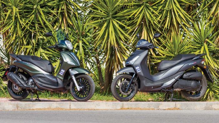 Συγκριτικό: SΥΜ HD 300 vs Piaggio Beverly S 300