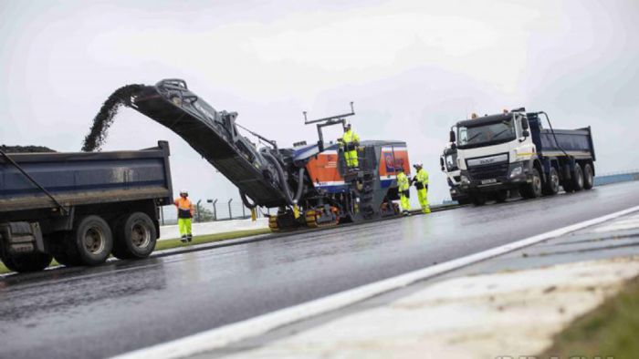 Συνεχίζονται οι εργασίες στην πίστα του Silverstone. 