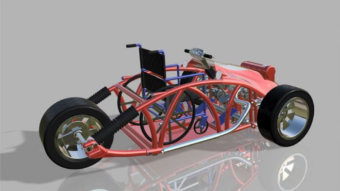 H Trident Motorcycle roadster με αναπηρικό αμαξίδιο H Trident Motorcycle roadster με αναπηρικό αμαξίδιο