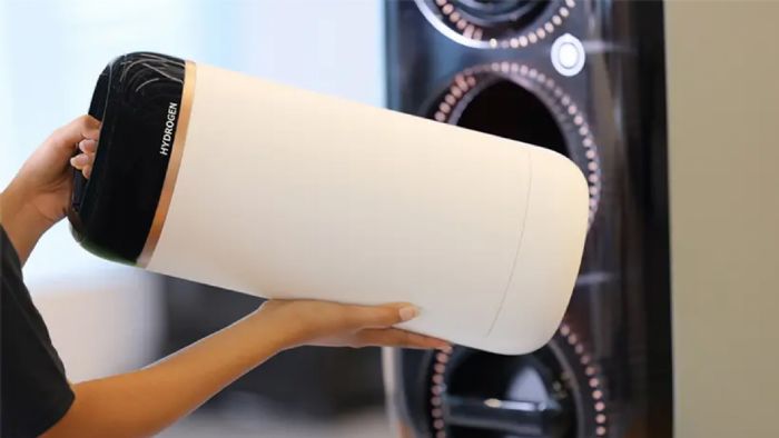 Αυτή είναι η φορητή, εναλλάξιμη δεξαμενή υδρογόνου της Toyota. Αυτή είναι η φορητή, εναλλάξιμη δεξαμενή υδρογόνου της Toyota.