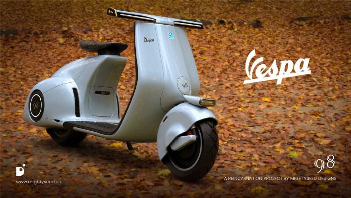 H ηλεκτρική Vespa Concept των Mightyseed Designs