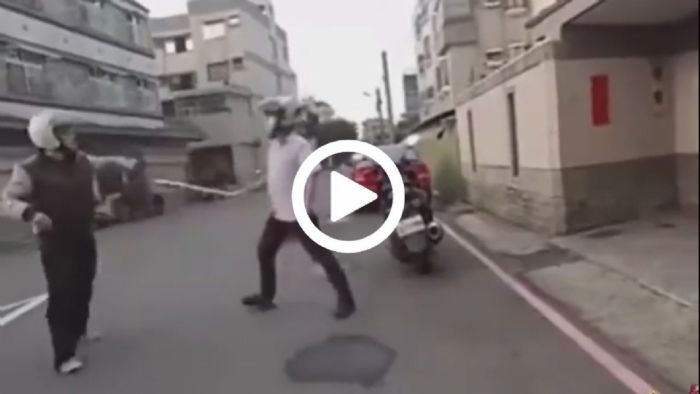 VIDEO: «Νταής» είχε το ρόπαλο, αλλά όχι τα… κότσια VIDEO: «Νταής» είχε το ρόπαλο, αλλά όχι τα… κότσια