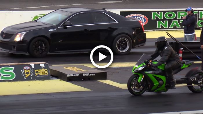 VIDEO: Κόντρα ZX-10R με Cadillac CTS-V