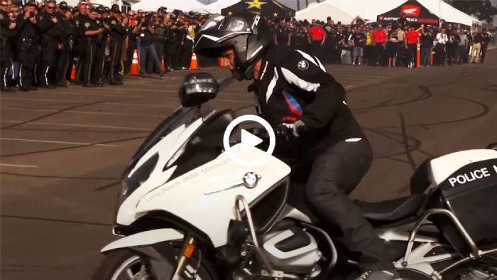 Stunter «ξεζουμίζει» αστυνομική BMW