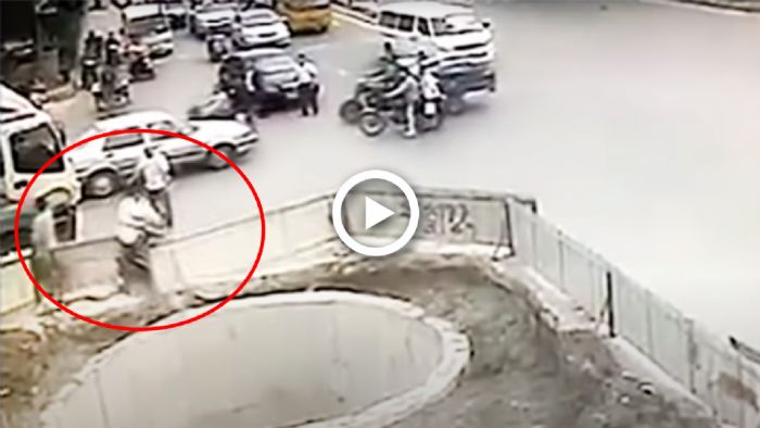 VIDEO: Κολασμένη διασταύρωση - Από την τράκα στην τρύπα! VIDEO: Κολασμένη διασταύρωση - Από την τράκα στην τρύπα!