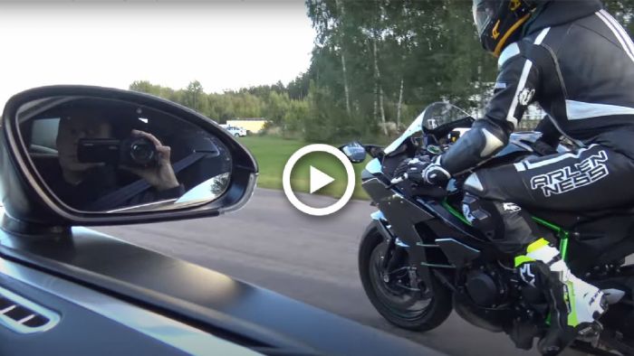 VIDEO: Kawasaki H2 ξεφτιλίζει Veyron εκατομμυρίων στο γκάζι