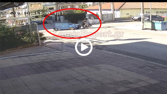 Τρακάρισμα ντελιβερά με αυτοκίνητο στη Λαμία (Video) Τρακάρισμα ντελιβερά με αυτοκίνητο στη Λαμία (Video)