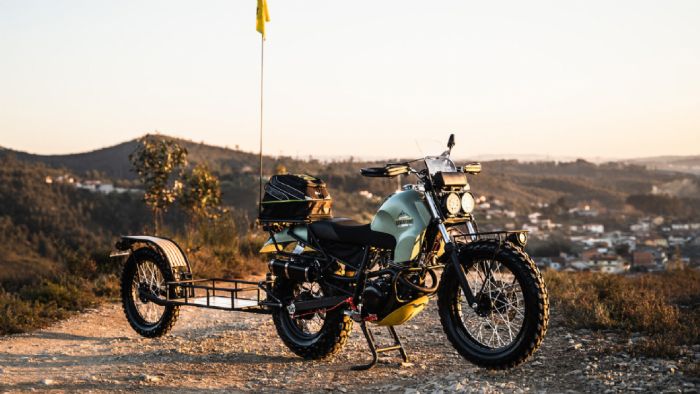 H απίστευτη off-road δημιουργία του Manuel Vieira, πάνω σε ένα Yamaha TW125. 